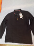 EMPORIO ARMANI阿瑪尼長(cháng)袖T恤男士純棉刺繡翻領(lǐng)POLO汗衫中年春秋款打底衫上衣 黑色 春秋款長(cháng)袖 L 170 曬單實(shí)拍圖