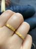 妙聚福爆閃滿(mǎn)天星999足金包銀戒指情侶款黃金戒指環(huán)生日禮物送女友老婆 金0.2克-女戒一個(gè)+禮盒 開(kāi)口可調節 曬單實(shí)拍圖
