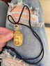 老凰祥如來(lái)佛頭吊墜金包銀掛墜純實(shí)心觀(guān)音本命佛頭男女款項首飾 佛頭吊墜+金珠黑繩 曬單實(shí)拍圖