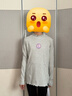 多妙屋女童打底衫秋冬裝新款兒童長(cháng)袖T恤中大童半高領(lǐng)秋衣加絨加厚上衣 【單層款麻灰】81388 160cm 曬單實(shí)拍圖