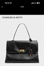 CHARLES&KEITH大號kerry郵差包大容量腋下包包女包生日禮物CK2-20782514 Black黑色 大包 曬單實(shí)拍圖