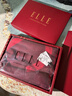 ELLE【禮盒裝】披肩女士辦公室保暖圍巾禮物紅圍巾新年 曬單實(shí)拍圖