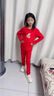 浪莎兒童本命年保暖內衣套裝純棉男童12歲女大童紅色馬年秋衣秋褲 福運小馬 170 建議體重85-100斤 曬單實(shí)拍圖