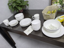 瑪戈隆特 高檔餐具套裝骨瓷碗碟套裝歐式純白浮雕楓丹白露6人份32頭 曬單實(shí)拍圖