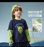 ASK JUNIOR【假兩件】?jì)和L(cháng)袖T恤26春中大童怪獸圖案小童打底衫男童上衣 曬單實(shí)拍圖