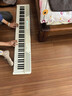 特倫斯（Terence）電鋼琴88鍵折疊電子鋼琴兒童初學(xué)者考級成人家用鋼琴V50便攜鋼琴 時(shí)尚白 官方標配 曬單實(shí)拍圖