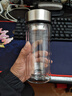 富光雙層玻璃杯大容量帶茶隔水杯高硼硅泡茶杯子商務(wù)男士辦公杯480ml 曬單實(shí)拍圖