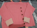 歐貨小香風(fēng)斜扣別致漂亮小衫毛衣女2025秋冬短款高級感針織衫上衣 玫紅色 2XL 曬單實(shí)拍圖