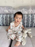 ELLE BABY嬰兒夏季連體睡袋 A類(lèi)莫代爾紗布無(wú)袖背心分腿防踢護肚室內睡衣 碎花萌兔【前二后二*推薦室內溫度28℃以上】 73【推薦身高45cm-80cm】 曬單實(shí)拍圖