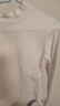 NOMe 純色半高領(lǐng)上衣女羊毛蠶絲絨秋冬新款內搭打底衫 白色 S  曬單實(shí)拍圖