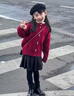 小豬彼特女童冬裝套裝2026新款兒童冬季紅色毛衣加絨褲裙女孩新年圣誕衣服 19791紅色 130 cm 曬單實(shí)拍圖