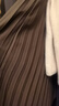 皮爾卡丹（pierre cardin）毛呢百褶長(cháng)裙高腰加厚冬季垂感半身裙冬裙大擺裙厚秋冬女2026新款 咖色 均碼 曬單實(shí)拍圖