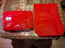 四萬(wàn)公里10個(gè)裝紅色無(wú)紡布袋子加厚購物環(huán)保袋包裝袋手提袋環(huán)保袋 可定制印logo 豎款中號30*38*10 曬單實(shí)拍圖