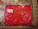 四萬(wàn)公里10個(gè)裝紅色無(wú)紡布袋子加厚購物環(huán)保袋包裝袋手提袋環(huán)保袋 可定制印logo 豎款中號30*38*10 曬單實(shí)拍圖