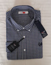 金利來(lái)襯衫男長(cháng)袖全棉透氣舒適基礎款格子襯衣SLT0060-LH152 寶藍 1XL  曬單實(shí)拍圖