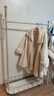 優(yōu)勤（YOUQIN）晾衣架落地臥室掛衣架家用室內輕奢晾衣服置物架房間簡(jiǎn)易衣帽架 【特粗32管】100cm奶油白丨6鉤+輪 曬單實(shí)拍圖
