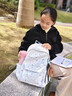叢林?zhù)B日系可愛(ài)少女書(shū)包高顏值初中生高中學(xué)生背包女新款印花通勤雙肩包 白色【甜甜圈掛件】 曬單實(shí)拍圖