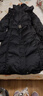 艾萊依氣質(zhì)收腰羽絨服女長(cháng)款可脫卸連帽時(shí)尚加厚保暖大衣 炭黑L 曬單實(shí)拍圖