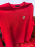 HLA海瀾之家衛衣春季26馬年賀歲系列五明治紅色長(cháng)袖男 曬單實(shí)拍圖