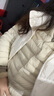 鴨鴨（YAYA）佟麗婭同款輕薄羽絨服女短款秋冬羽絨內膽輕型薄款保暖外套GF 米白色【女款】 L 165 曬單實(shí)拍圖