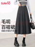 班尼路（Baleno）百褶半裙女冬季新款戶(hù)外防寒鎖溫小香風(fēng)輕奢潮流休閑時(shí)尚動(dòng)感裙子 曬單實(shí)拍圖