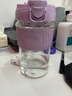 卡羅特玻璃杯女咖啡杯高硼硅耐高溫水杯高顏值吸管杯子便攜 絕絕紫500ml 曬單實(shí)拍圖