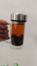 高硼硅雙層加厚茶水分離辦公杯大容量泡茶杯把手雙層加厚茶杯硬厚 顯溫蓋辦公杯 400ml 1只 曬單實(shí)拍圖