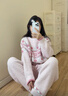 Teenie Weenie小熊女士睡衣家居服2025新款半邊絨套裝加絨長(cháng)袖秋冬 柔霧粉 【輕暖費爾島|套頭-女】 L -XL（建議120-135斤） 曬單實(shí)拍圖