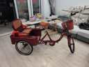 永久三輪車(chē)老人腳踏腳蹬腳踩自行單車(chē)老年人力車(chē)代步小型輕便成人 70斗-酒紅色（正新輪胎）雙鏈條 曬單實(shí)拍圖