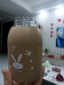 【京東物流送貨上門(mén)】萌萌兔卡通水杯女牛奶玻璃杯創(chuàng  )意便攜杯子 咖色萌萌兔 330ml 1只 曬單實(shí)拍圖