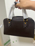 OMI女包牛皮真皮包高級感小眾設計手提包斜挎包方包女新年情人節禮物 深咖色【新款】 曬單實(shí)拍圖