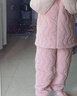 貓人（MiiOW）【秋冬新品】女士睡衣女三層夾棉秋冬加絨加厚棉襖保暖家居服 曬單實(shí)拍圖