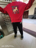 班尼路男童冬季套裝新年衣服大童加絨保暖紅色拜年服兒童過(guò)年冬裝兩件套 曬單實(shí)拍圖