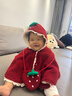 G.duck嬰兒斗篷秋冬小月齡外出擋風(fēng)衣服紅色披肩草莓加厚小公主披風(fēng)冬季 紅色 加絨款【送同款包包】 10-15度 80 cm 【適合0-1歲】 曬單實(shí)拍圖