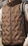 雪中飛秋冬新款保暖百搭螺紋袖口短款多色可選立領(lǐng)羽絨馬甲情侶 咖啡棕|7125 5XL 185/100A 男款 曬單實(shí)拍圖