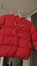 戴維貝拉（DAVE＆BELLA）兒童白鴨絨羽絨服女童加絨外套新年防水小童冬裝女寶寶外衣 棗紅【現貨】 100cm 【充絨量89.5g】 曬單實(shí)拍圖