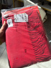 真享綿羊毛圍巾女秋冬季保暖純色窄版圍脖新年送禮禮盒W037 中國紅 曬單實(shí)拍圖