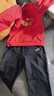 彪馬 新款兒童金銀標大LOGO加絨套裝 紅黑色調00369 170  曬單實(shí)拍圖