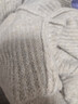 唐獅（TonLion）2024絞花毛衣開(kāi)衫外套女連帽休閑百搭拉鏈針織衫 米霧灰 M  曬單實(shí)拍圖