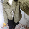 唐獅（TonLion）2025秋冬翻領(lǐng)短款仿羊卷毛皮草女外套 曬單實(shí)拍圖