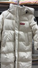 鴨鴨（YAYA）孫穎莎同款羽絨服男女2025冬季新款中長(cháng)款泡芙防寒加厚保暖外套HY 月光白色-YE5B000706A S /165 曬單實(shí)拍圖