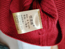 恒源祥圓領(lǐng)100%羊毛針織開(kāi)衫女2025新款小個(gè)子高腰短款紅色百搭毛衣外套 紅色 M 曬單實(shí)拍圖