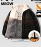 貓人棉服男秋冬季羊羔絨外套潮牌雙面穿棉衣保暖棉襖面包服 黑色 2XL 曬單實(shí)拍圖