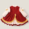 歐姆熊女童連衣裙秋冬2025新款冬季周歲女寶寶禮服加絨兒童冬裝拜年漢服 紅色 110 110cm 曬單實(shí)拍圖