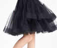 安奈兒（Annil）童裝女童半裙秋季中大童半身裙女孩飄逸網(wǎng)紗蓬蓬裙 黑色 170 cm 曬單實(shí)拍圖