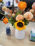 九千谷假花花束插花客廳玄關(guān)干花塑料花絹花擺件  秋日花束帶花瓶4152 曬單實(shí)拍圖