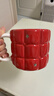 星巴克（Starbucks）紅色格紋款馬克杯(配攪拌棒)490ml陶瓷杯水杯咖啡杯圣誕禮物 曬單實(shí)拍圖