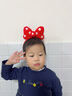 語(yǔ)嬉新年紅色兒童頭飾可愛(ài)蝴蝶結發(fā)箍女童拍照裝扮寶寶馬年表演頭箍萌 2#波點(diǎn)蝴蝶結發(fā)箍 無(wú)規格 曬單實(shí)拍圖