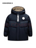 Converse匡威兒童裝冬季新款泡芙面包服保暖外套男女童加厚短款連帽羽絨服 藏青藍 150 /72 充絨量約160g 【建議身高140-152cm】 曬單實(shí)拍圖