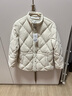 beanpole【新年禮物】【新品】90%鵝絨秋冬女松弛感菱形格絎縫收腰羽絨服 米色 L 170/92A 曬單實(shí)拍圖